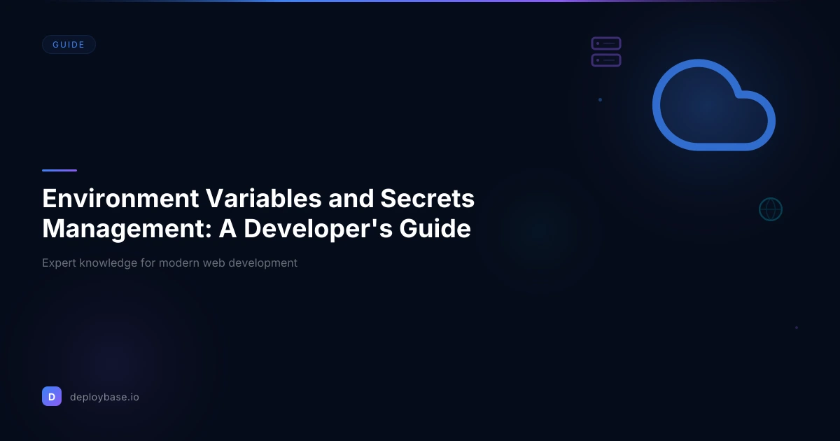 Environment Variables and Secrets Management: A Developer's Guide