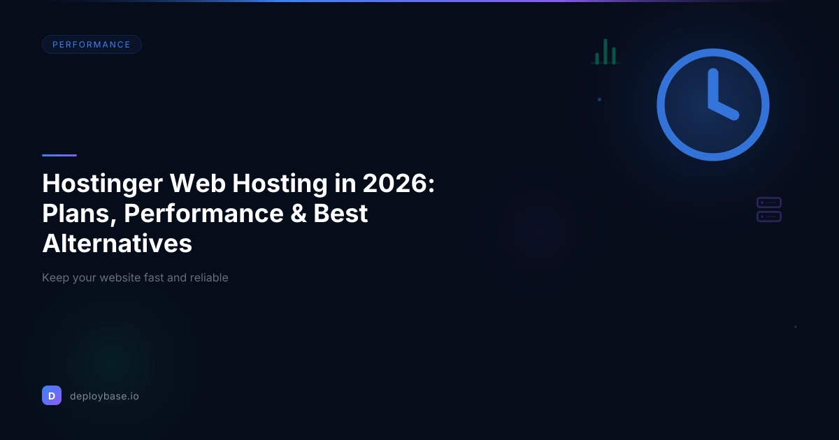 Hostinger Web Hosting in 2026: Plans, Performance & Best Alternatives