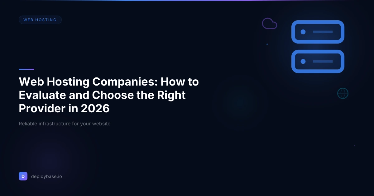Web Hosting Companies: How to Evaluate and Choose the Right Provider in 2026